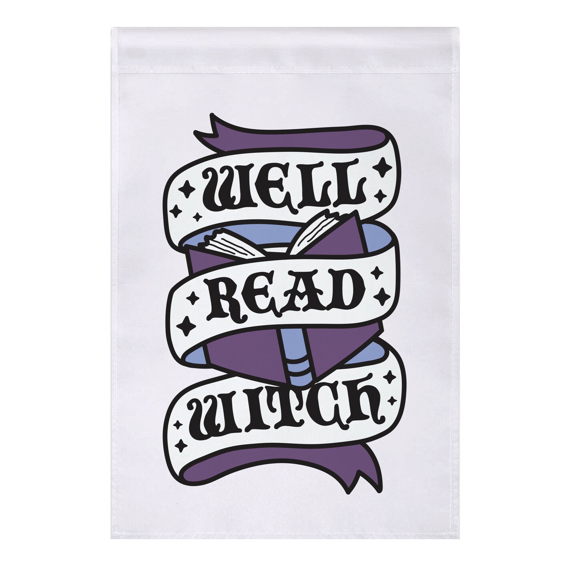 Well Read Witch Garden Flag